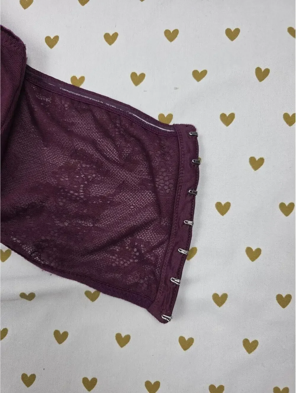 Victorias Secret Velvet Strapless Push Up bralette Purple Dream Angels SMALL - Picture 3 of 6